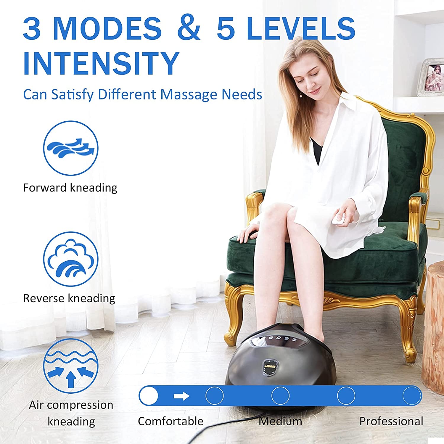 Massageador de Pés Elétrico Shiatsu com Aquecimento