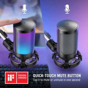 Microfone Condensador para Podcast e PC Gamer