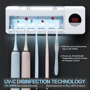 Suporte Esterilizador Antibacteriano para Escova de Dentes