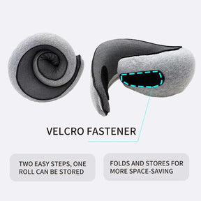 Almofada de Pescoço Ergonômica para Viagem – Suporte em Espuma Viscoelástica para Avião e Carro