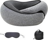 Almofada de Pescoço Ergonômica para Viagem – Suporte em Espuma Viscoelástica para Avião e Carro