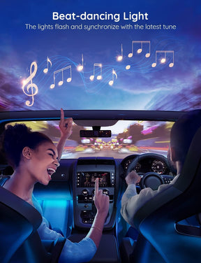 Fitas de LED Inteligentes para Interior de Carro