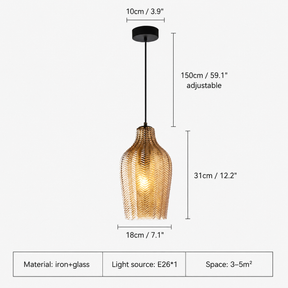 Amber Glass Pendant Light – pendant light image 7