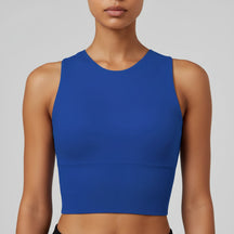 Regata Cropped Feminina de Pickleball de Alta Elasticidade para Esportes