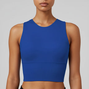 Regata Cropped Feminina de Pickleball de Alta Elasticidade para Esportes