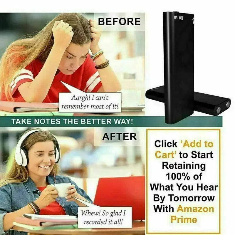 Mini Gravador Ativado por Voz