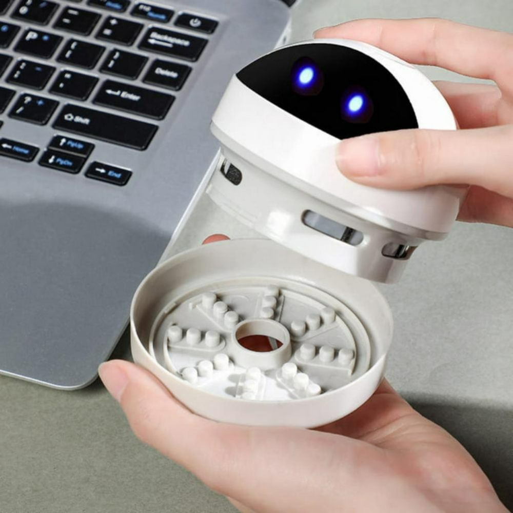 Mini Robô Aspirador de Mesa Compacto com Carregamento USB