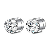 Brincos de Pressão Premium Unissex com Design de Cristal Magnético