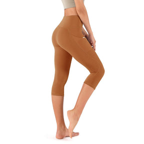 Ladies Capri Cotton Pants Leggings with Pockets