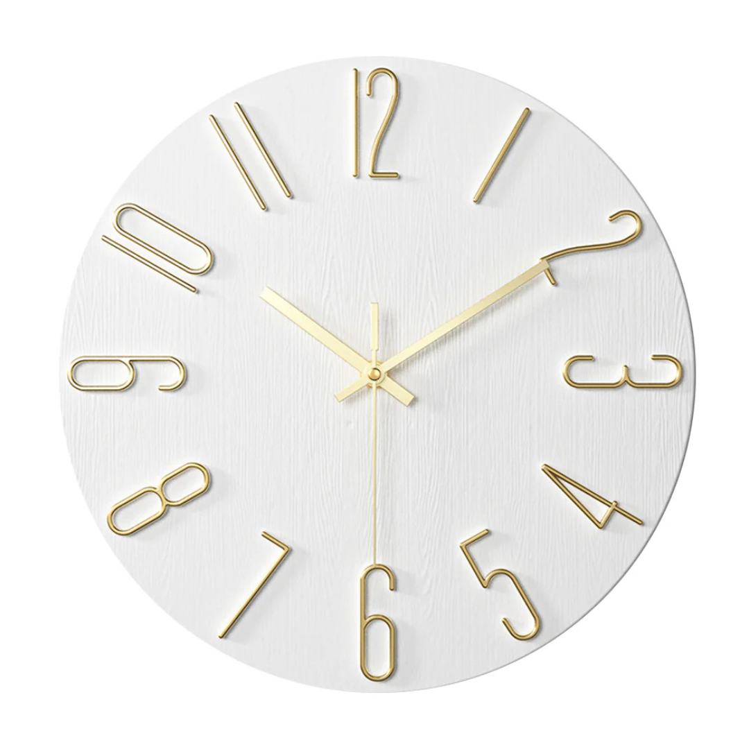 Noble Modern Wall Clock | Minimalist Gold Design
