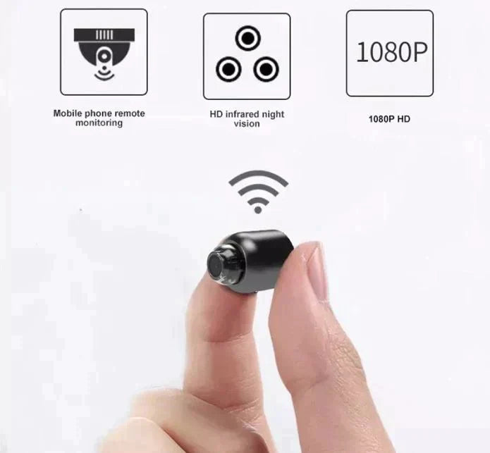 Mini Câmera de Segurança WiFi Visão Noturna HD Sem Fio para Monitoramento de Crianças e Pets
