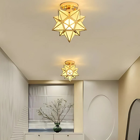 Luminária de Teto LED Xelio | Luz de Estrela Geométrica Elegante