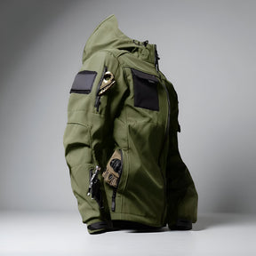 Men's Tactical Outdoor Jacket Pants Rugged Multi Pocket Hooded