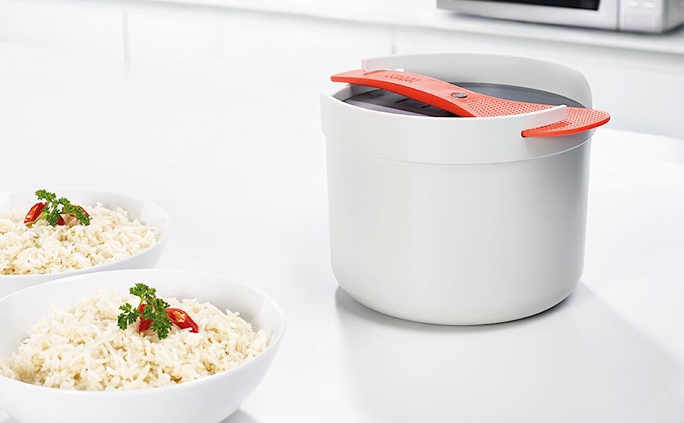 Cozinhador de arroz e vaporizador para micro-ondas