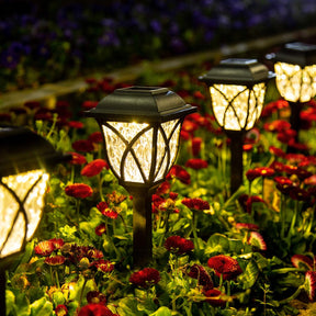 Kit com 6 Luminárias Solares de Jardim para Caminhos Externos