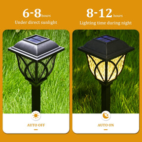 Kit com 6 Luminárias Solares de Jardim para Caminhos Externos