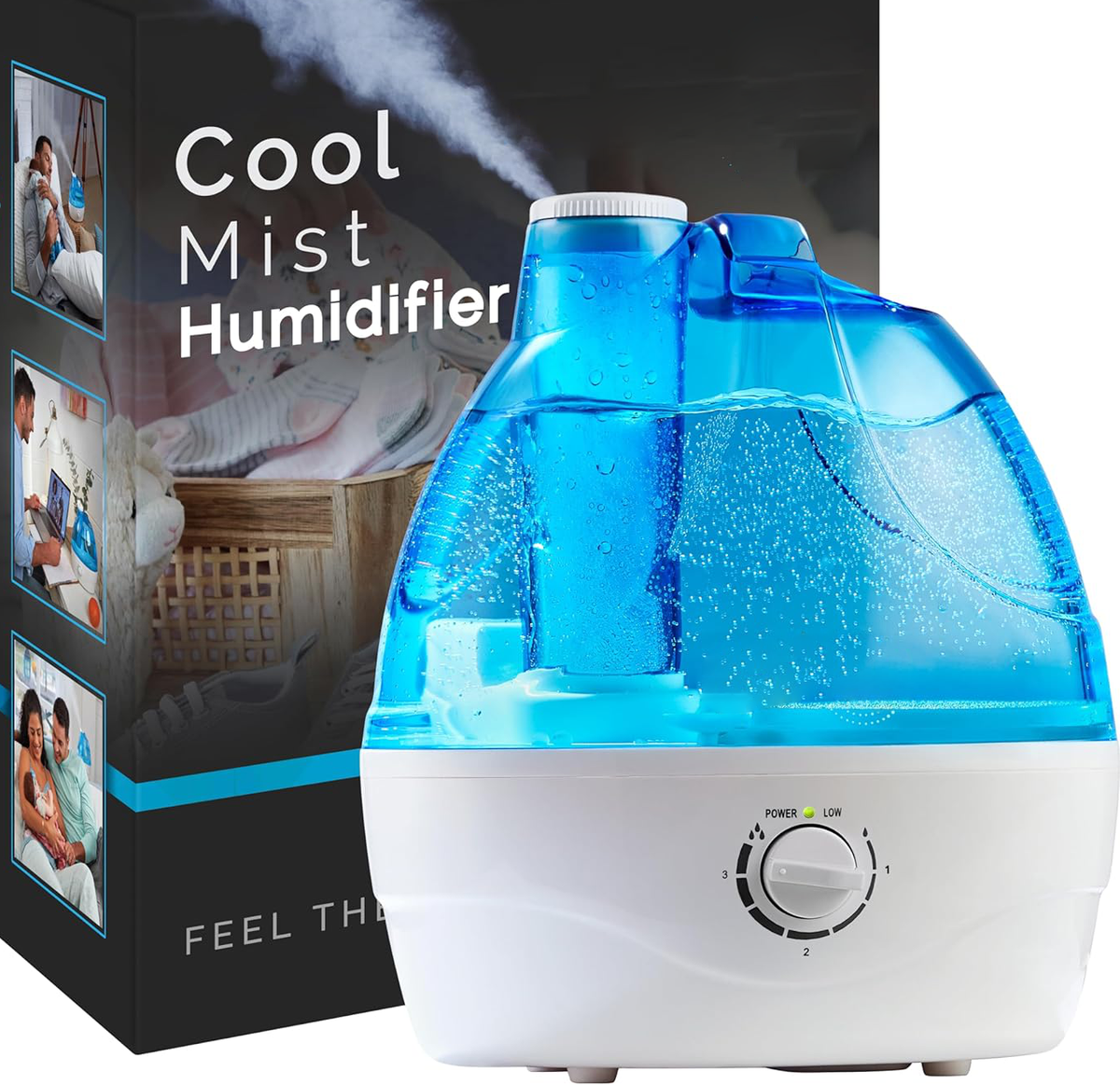 Cool Mist Humidifier 2.2L with Adjustable Mist