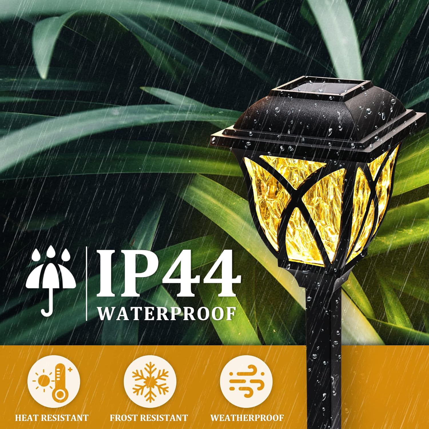 Kit com 6 Luminárias Solares de Jardim para Caminhos Externos