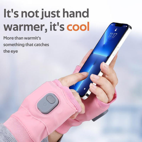 Luvas sem dedos aquecidas recarregáveis via USB