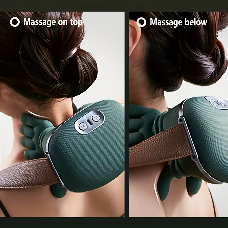 Massageador de Pescoço Portátil Elétrico para Relaxamento Profundo de Ombros