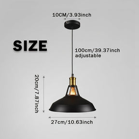Luminária Pendente de Metal Industrial | Estilo Loft Retrô