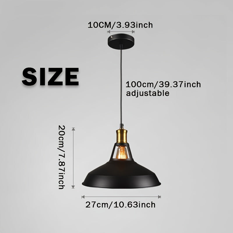 Luminária Pendente de Metal Industrial | Estilo Loft Retrô