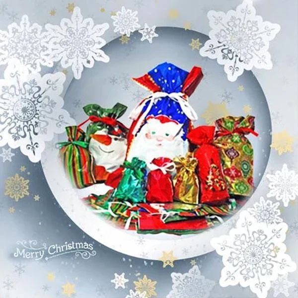 Drawstring Christmas Gift Bags 15 Sets