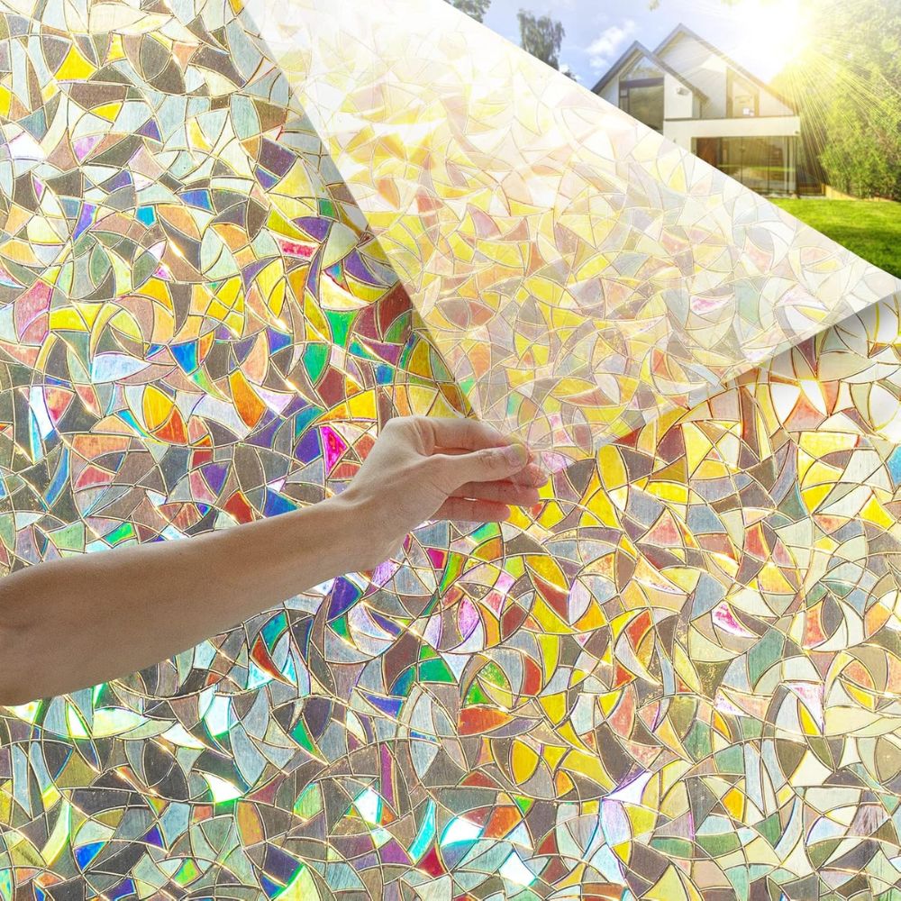 Decorative Rainbow Window Stained Glass Effect Privacy Film