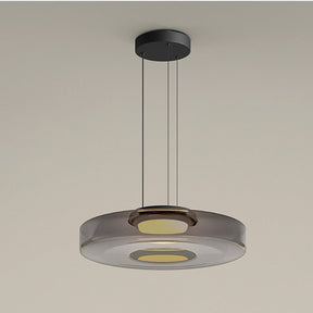Bauhaus Glass Pendant Light | Modern Layered LED Hanging Lamp