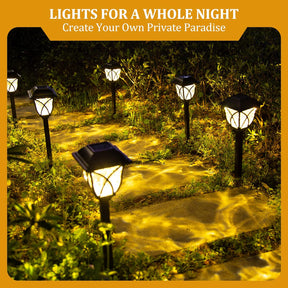 Kit com 6 Luminárias Solares de Jardim para Caminhos Externos