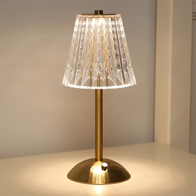 Crystal Touch Table Lamp | USB Rechargeable