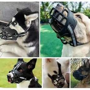 Focinheira para Cães – Segura, Ajustável, Respirável e Antimordida
