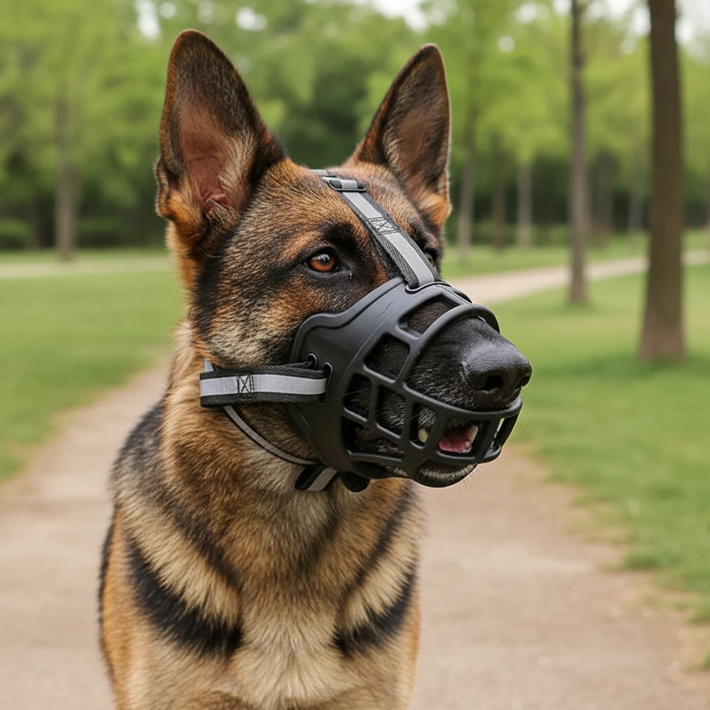 Focinheira para Cães – Segura, Ajustável, Respirável e Antimordida