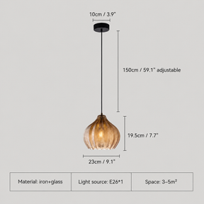Amber Glass Pendant Light – pendant light image 5