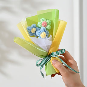 Buquê de Flores para Presente de Dia das Mães Mini Buquê de Tecido Artesanal