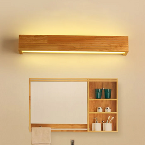 Arandela de LED de Madeira Moderna | Iluminação Minimalista para Quarto e Sala de Estar