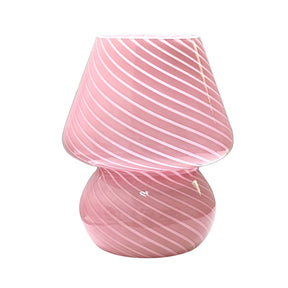Murano-Style Glass Mushroom Lamp | USB Dimmable Table Light