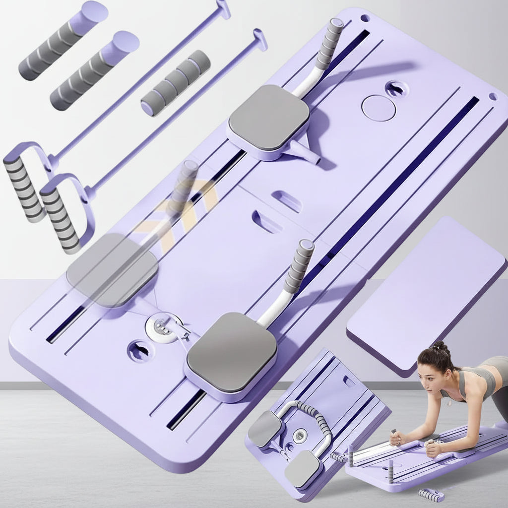 Treinador de Core Plano com Assistência de Resistência Ab Roller para Exercícios em Casa
