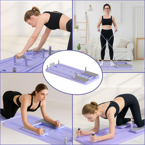 Treinador de Core Plano com Assistência de Resistência Ab Roller para Exercícios em Casa