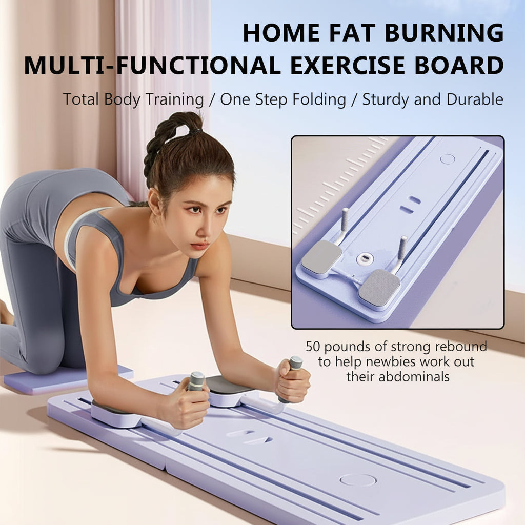Treinador de Core Plano com Assistência de Resistência Ab Roller para Exercícios em Casa