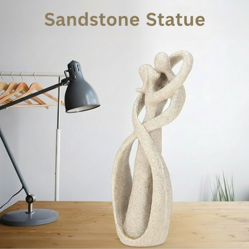 Escultura Abstrata Moderna em Resina Estatueta de Casal Decoração para Casa