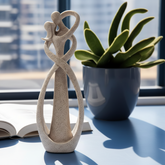 Escultura Abstrata Moderna em Resina Estatueta de Casal Decoração para Casa