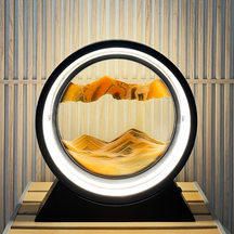 Quicksand Moving Sand Art Lamp – 3D moving quicksand sand art – Amber, 12 inch – image 14