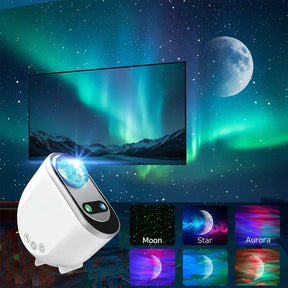 Projetor de Aurora Boreal Luminária LED Galáxia com Controle Remoto