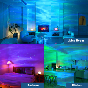 Projetor de Aurora Boreal Luminária LED Galáxia com Controle Remoto