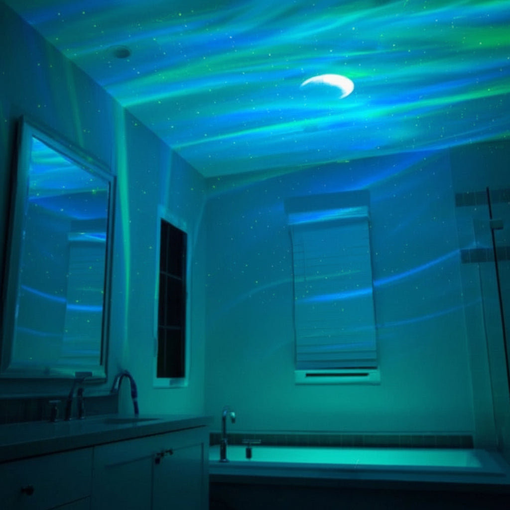 Projetor de Aurora Boreal Luminária LED Galáxia com Controle Remoto