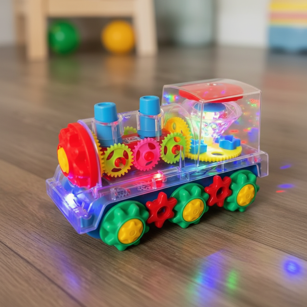 Trem de Brinquedo Elétrico Infantil com Luz e Música que Dança
