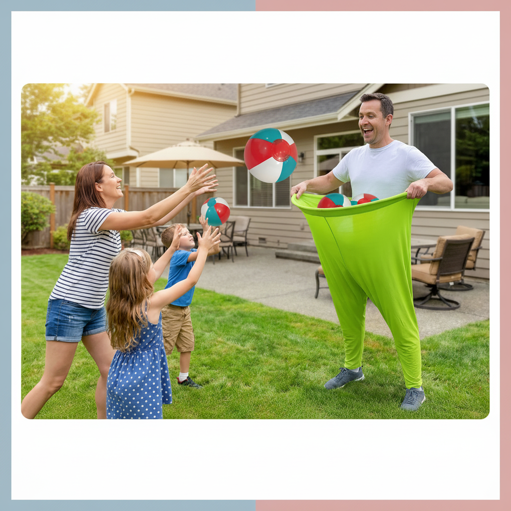 Conjunto de Jogo Infantil ao Ar Livre de Pegar Bola nas Calças para Atividade em Família