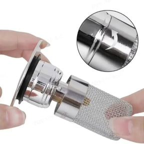 Drain Strainer with Pop-Up Function – Blockage Prevention, Easy Install & Stainless