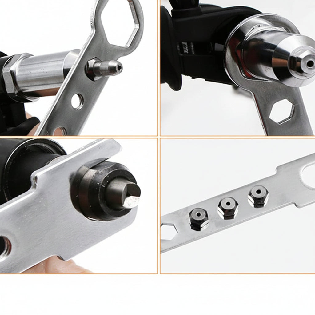 Kit Adaptador de Rebitadeira para Furadeira com Bicos Intercambiáveis